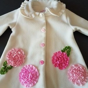 Jessica Ann Pink, Green and White Coat 100% Polyes